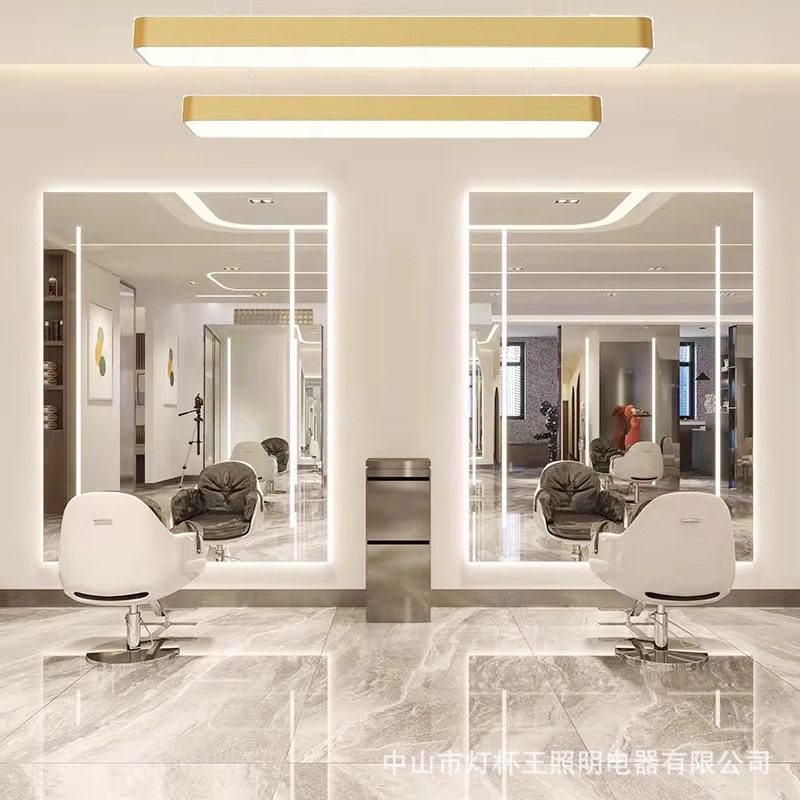 Barbería especial lámpara de oficina lámpara de tira tienda comercial superbrillante salón de peluquería centro comercial lámpara de oficina supermercado