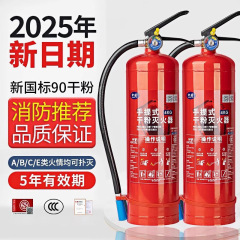 2025年新国家標準消火器商用4kg型携帯用粉末消火器家庭用2/3/5/8/4kg消防設備