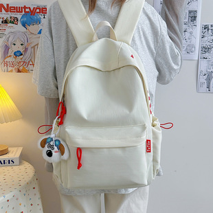 European and American Casual Student Schoolbags, Simple Letter Printing, Versatile Backpacks, Middle School and College Students' Outing Backpacks for Women