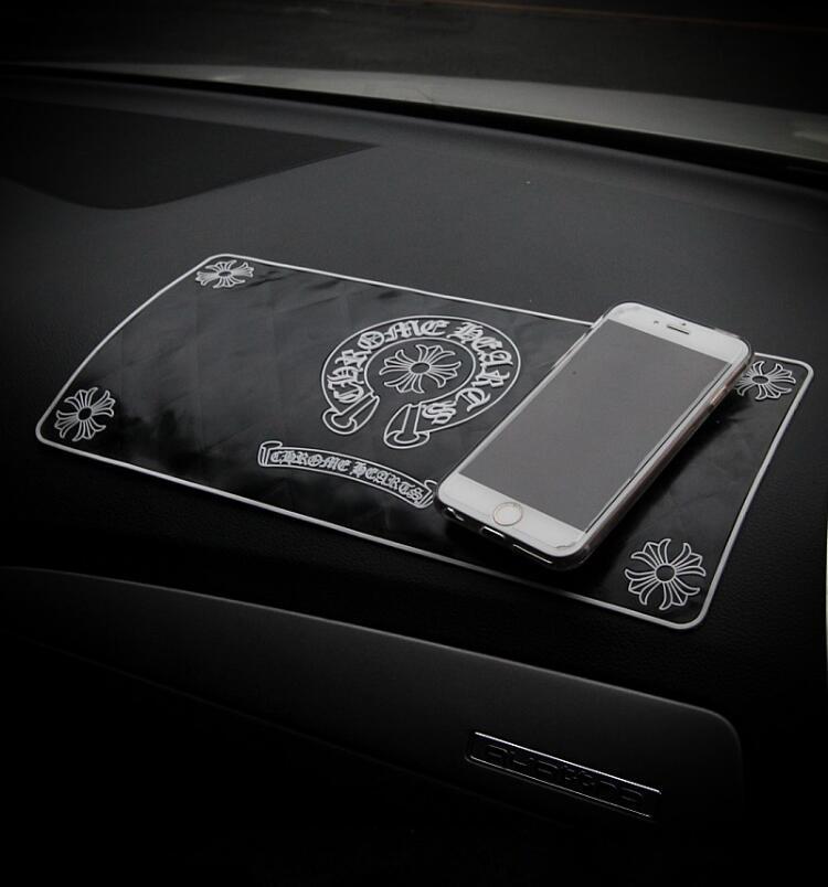 Car Anti-Slip Mat Large Crohn Crown Trendy Brand Rectangular Anti-Slip Mat Car Perfume Anti-Slip Mat Storage Mat