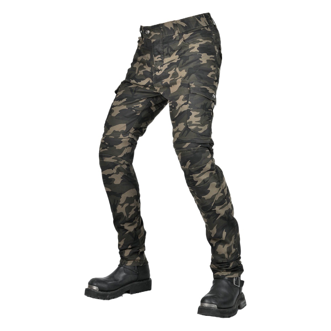 Motocicleta montar pantalones multi-Bolsa de ropa de trabajo de carreras anti-caída pantalones hombres retro camuflaje dividir motocicleta jeans pantalones cortos