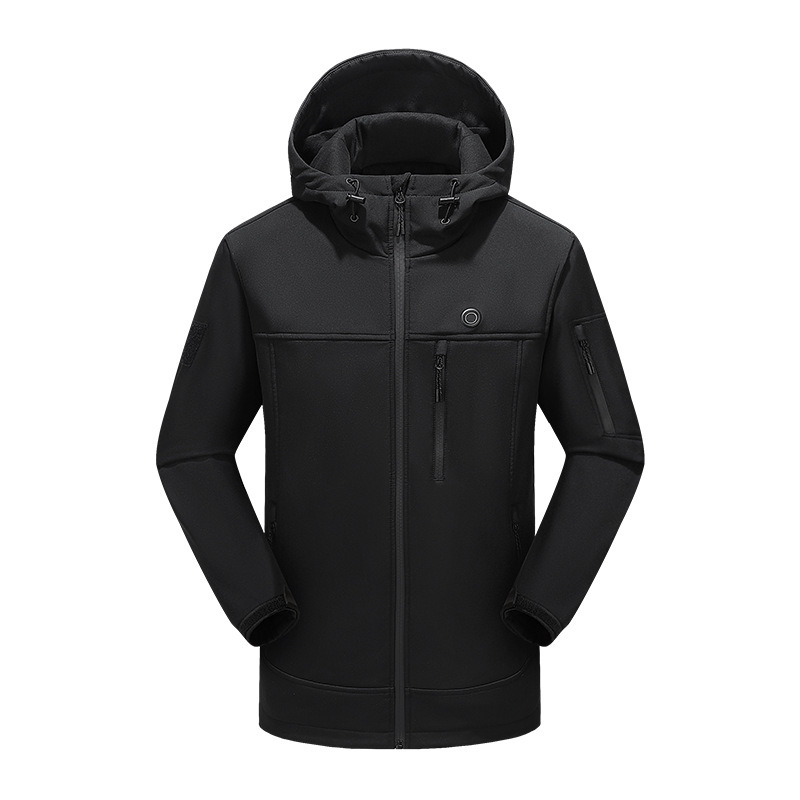 Cross-Border Winter Fashion Smart Ten-Zone Heating Jacket, Electric Heating Jacket, Constant Temperature, Thickened, Hooded, Stand-Up Collar, Cold-Proof
