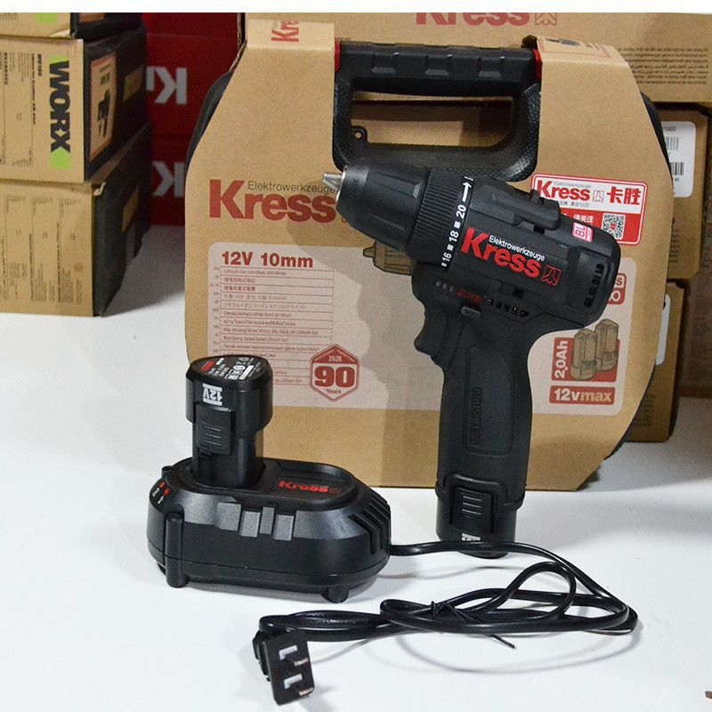 德国卡胜KU202多用途锂电钻无刷手电钻12V充电钻冲击钻钻孔拧螺丝