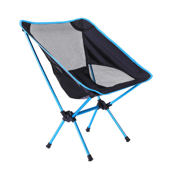 Cross-border Outdoor Convenient Foldable Chair Lazy Person Ultra Light Fishing Camping Leisure Backrest Recliner Aluminum Alloy Moon Chair
