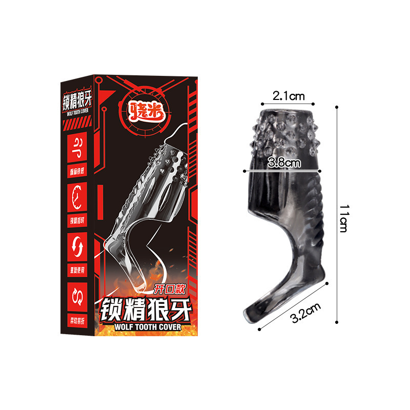 Snapmi macho cristal lobo brazo vibratorio condón pene retrasado anillo pinchazo pareja artículos sexuales adultos interés