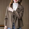 2022 new pattern Women's wear coat Autumn Exorcism Little Two-sided woolen coat have cash less than that is registered in the accounts Fur coat