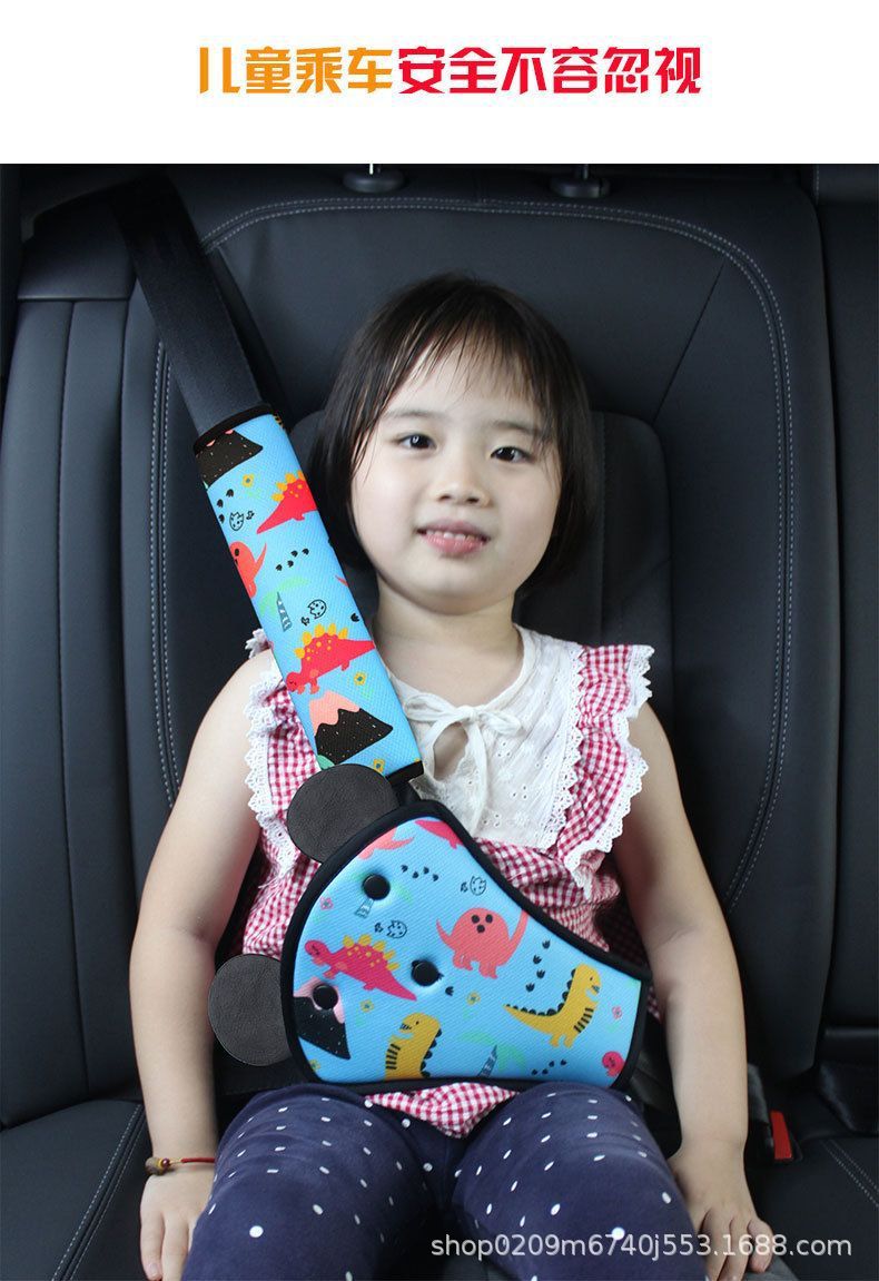 Car Universal Seat Belt Belly Protector Shoulder Protector Cartoon Set Kidsren's Seat Belt Anti-Strangle Adjustment Retainer Auxiliary Belt