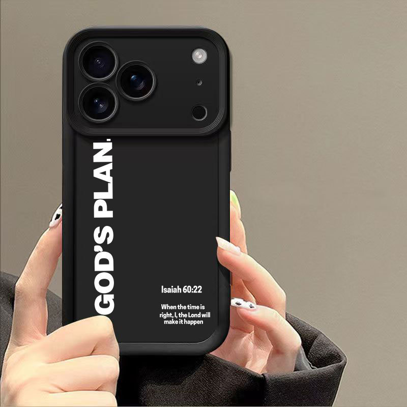 Letter God Is Suitable for Apple 17Promax Samsung Galaxy S25Ultra Mobile Phone Case Iphone16A73