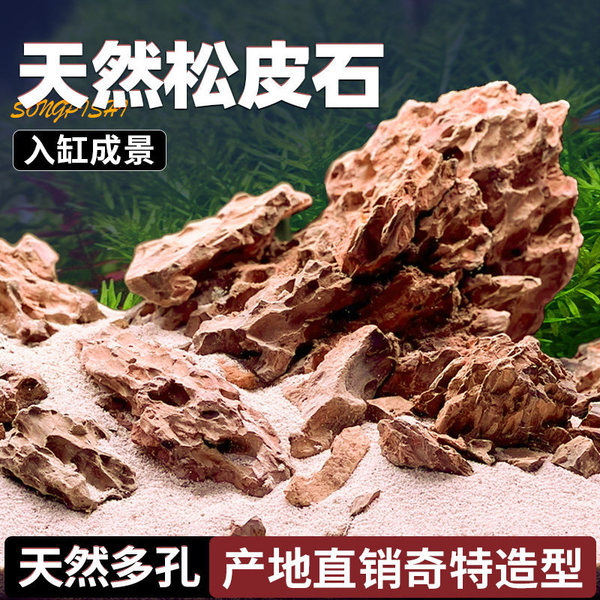 Pine Stone Landscape Fish Tank Ornaments Rockery Stone Micro…