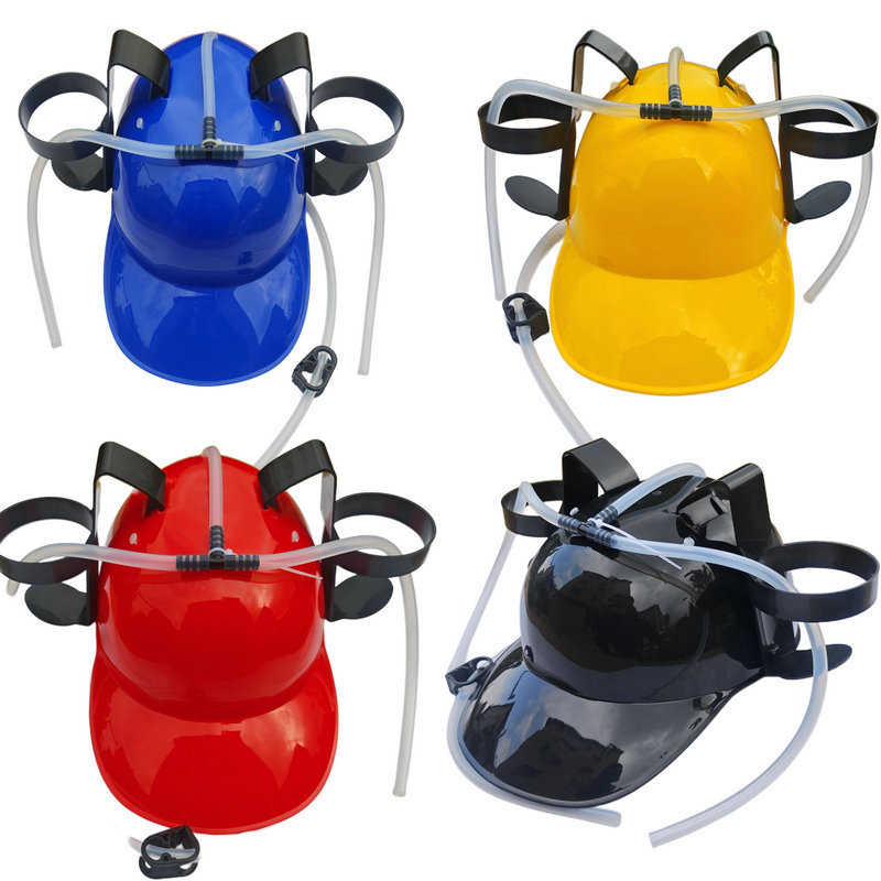 Sombrero casco paja para beber soda Coca-Cola cerveza casco para beber agua sombrero para beber casco para perezoso cabeza de sombrero para beber agua