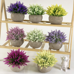 Cross-border Amazon new artificial plant potted plastic Nordic style green plant decoration small bonsai fake flower