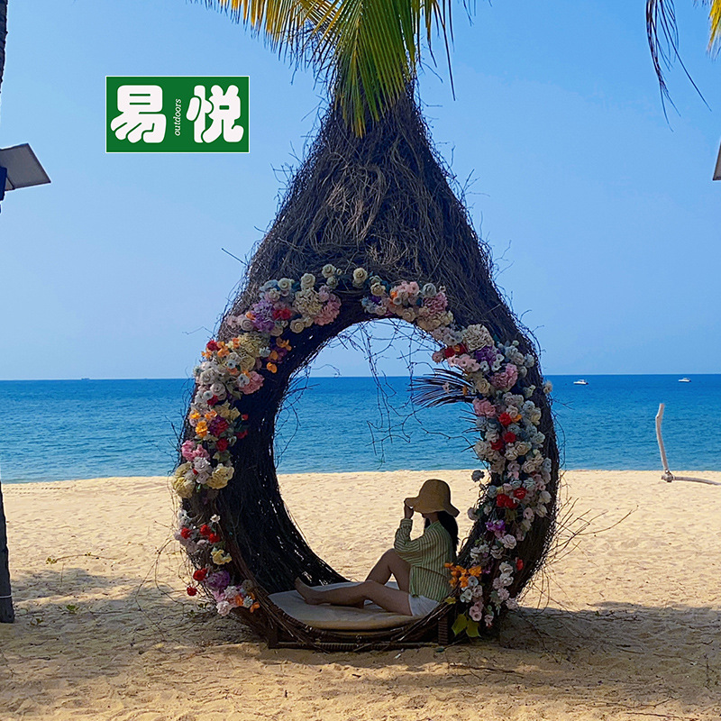Columinar al aire libre con el mismo amor gran jaula de pájaros disparo props escénico tarjetas perforación nido de pájaros creativo celebridad en línea de Bali