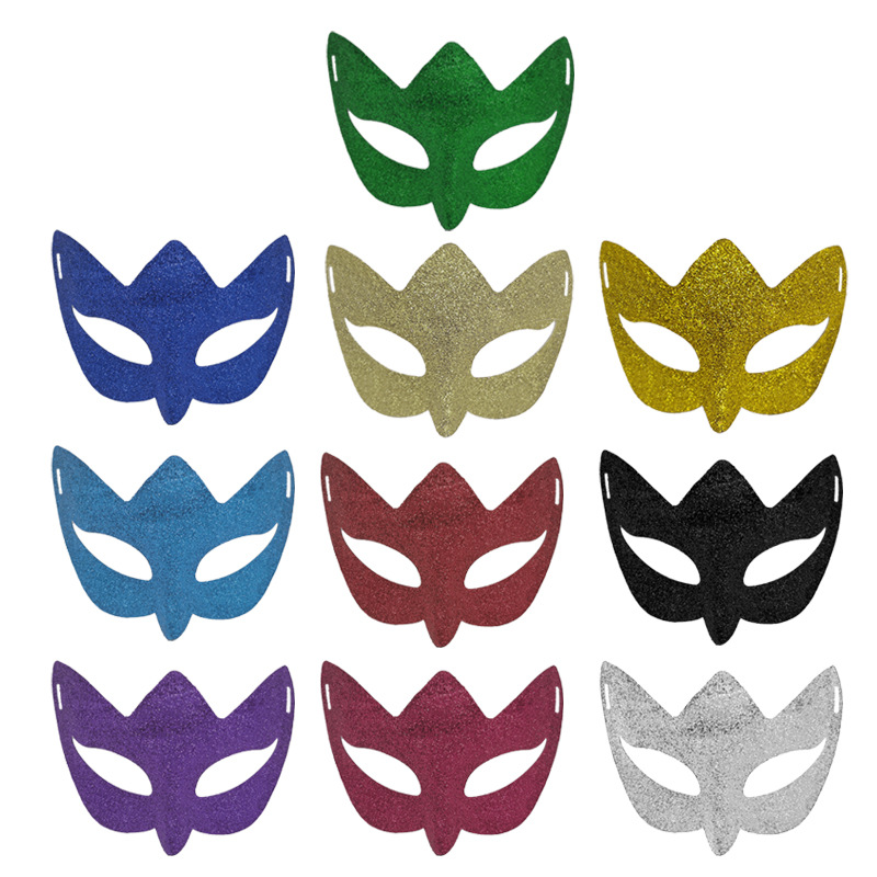 Carnaval máscara de alto valor veneciano máscara de baile polvo brillante esmaltado retrógrado máscara de mitad de cara King Eye Mask