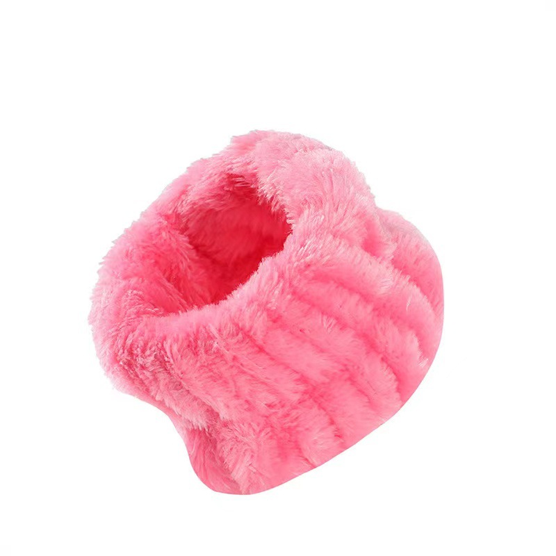 Transfronterizo coreano coral vellón deportes banda de pelo lavado impermeable color sólido absorbente lavado facial artefacto correa de muñeca traje de mujer