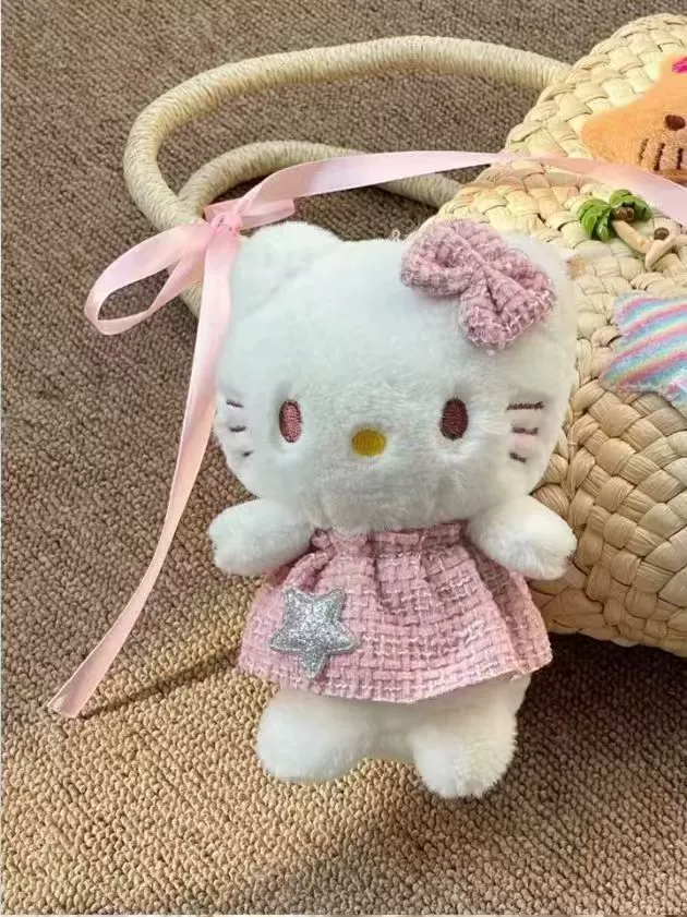 Плюшевый подвесной талисман (Hello Kitty) Брелок для ключей, 11×8×4 см, мягкая кукла в подарок для девочек