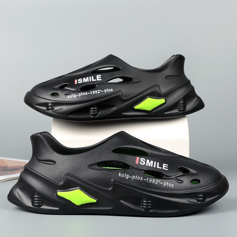 Sandalias para hombres 2024 moda antideslizante al aire libre aumentando la sensación de pisar zapatillas de pie sandalias ligeras transpirables