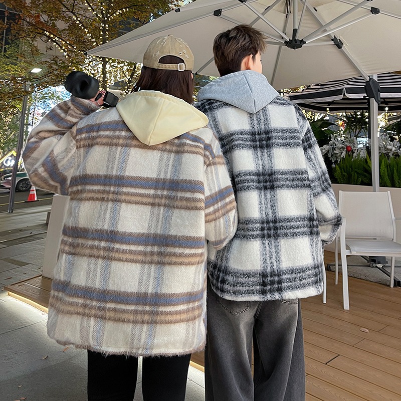 Xiaoxiang Style Woolen Jacket For Couples Wearing Hooded Jackets_voghion.com