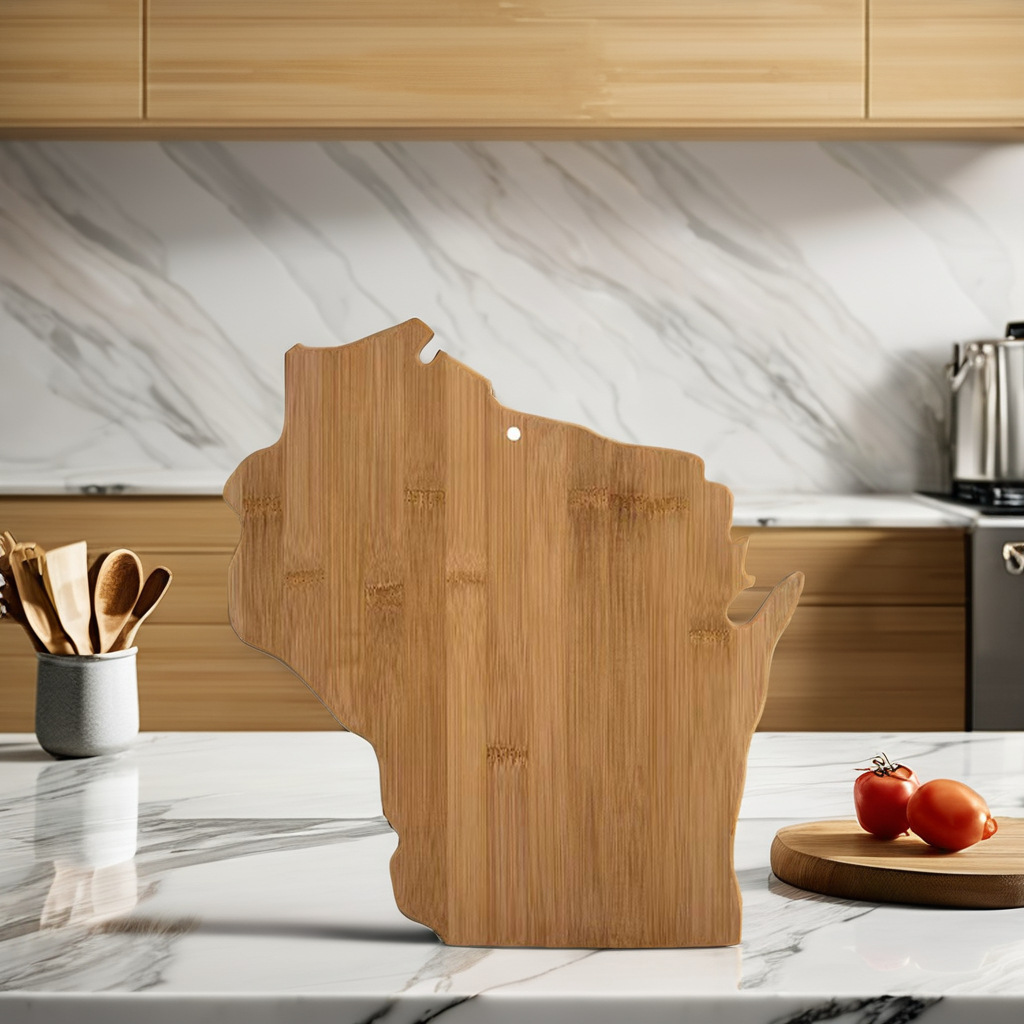 Tabla de cortar de madera transfronteriza mapa creativo tabla de cortar de bambú bandeja de pan fuente de alimentos cocinados tabla de quesos de madera