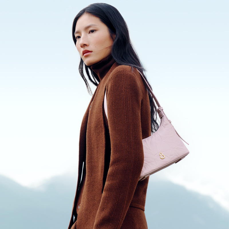 BAMPO ハンプー金元 HOBO バッグ第一層牛革脇の下バッグ小さなバッグ 2025 新しい質感ソフトレザークロスボディバッグ|undefined