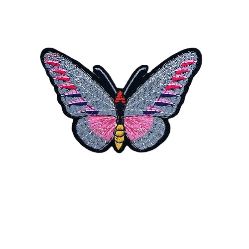 Colorful Butterfly Embroidered Fabric Patch for Foreign Trade Clothing, Butterfly Decorative Sticker Patch Set, Best Selling Item on Amazon, Embroidered Label