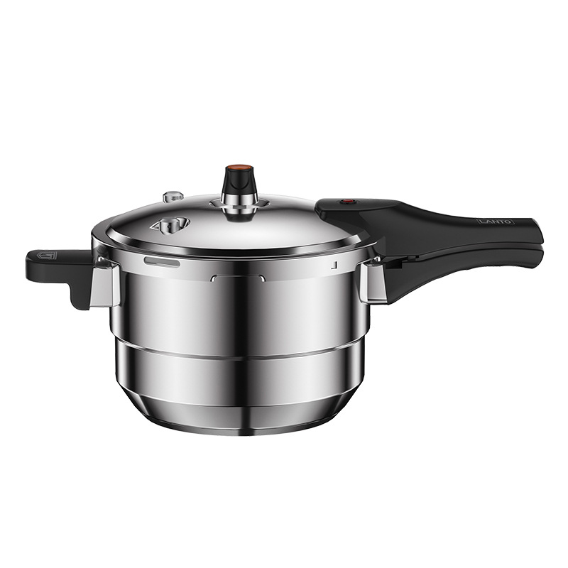Seguridad cocina integrada de acero inoxidable olla a presión al por mayor del hogar 22-26cm cocina de inducción estufa de gas de presión universal