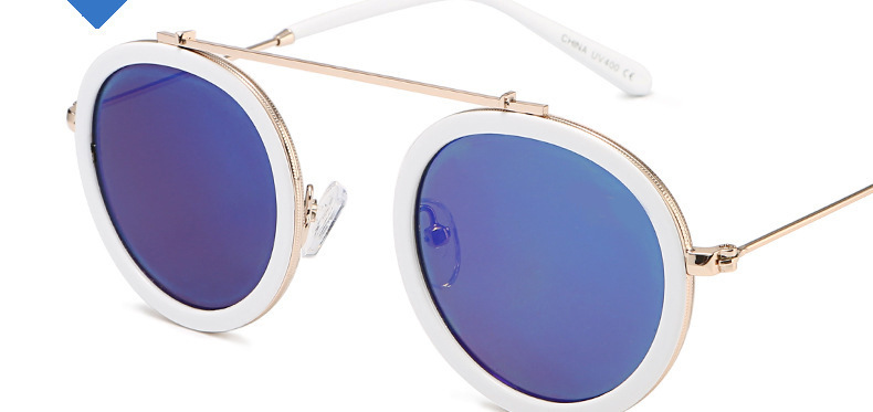 2023 neue Mode runde Rahmen Brille Männer und Frauen Retro koreanische Sonnenbrille Anti-Ultraviolett UV400 – Detail 6