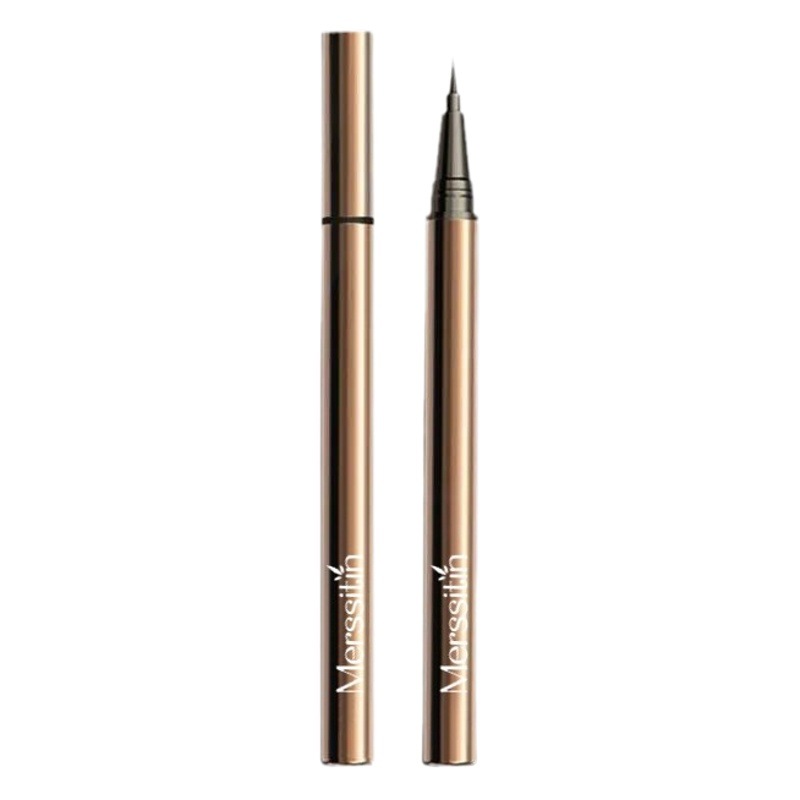 Merssitin Liquid Eyeliner Pen, Brown, Waterproof, Sweat-Proof, Does Not Smudge, Can Be Used for Lower Eyelids, Eyeliner Pen, Sweat-Proof, Long-Lasting Makeup