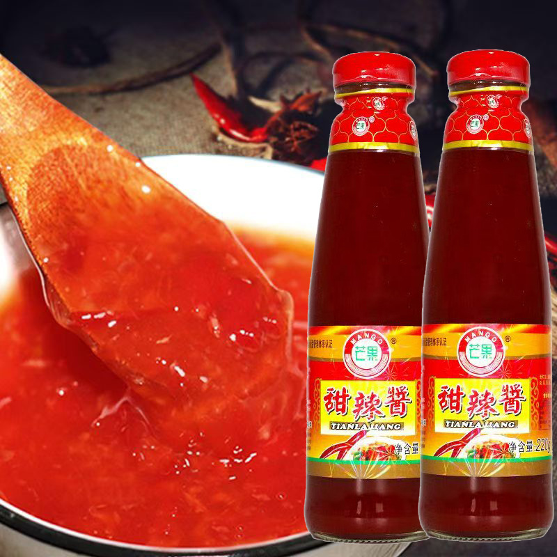 福建漳州特产芒果牌甜辣酱220g酸甜蘸料蘸饺子薯条拌面酱调味酱