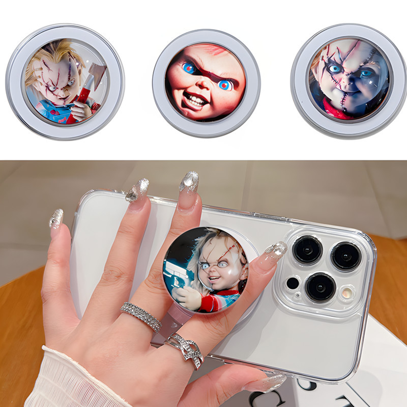 Αποκριάτικη αστεία προσωπικότητα χαρακτήρα γυάλινη μαγνητική θήκη αερόσακου επιφάνειας εργασίας κατάλληλη για δώρα κινητών τηλεφώνων_voghion.com