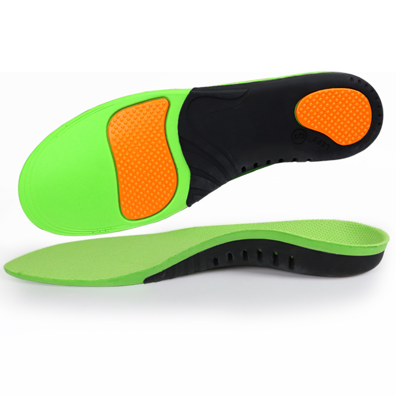 Soporte de arco PU Plantilla de pie plano de alta elasticidad Cómodo y suave para corregir la absorción de impactos deportivos para hombres y mujeres Logotipo personalizado del fabricante