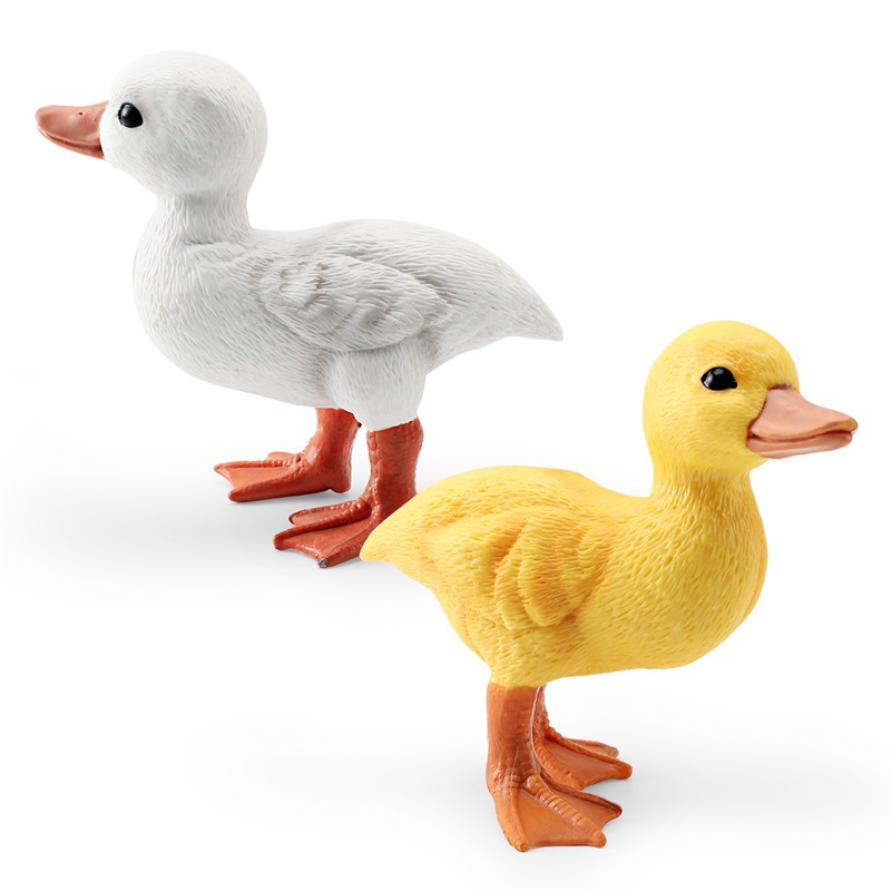 Amazon simulación Rancho granja aves de corral pato modelo animal pato amarillo pato blanco escritorio estático decoración juguete