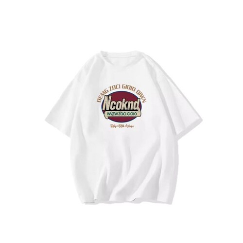 Ocode Cross-border Pure Cotton Plus Size Drop Shoulder Women's Summer Design Focused Small Town Korean Style American Style T-shirt