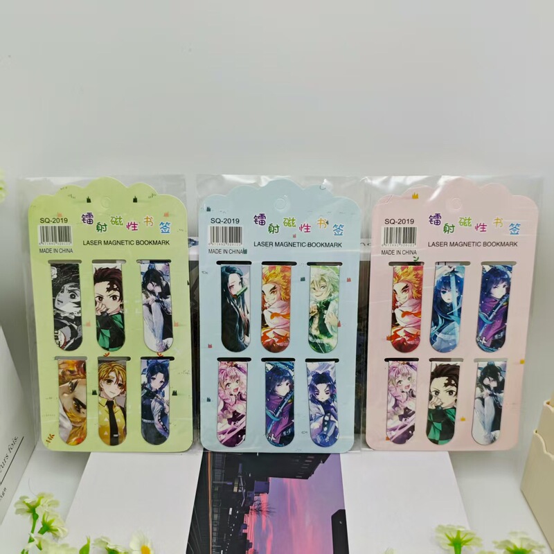 网红新款浪浪山小妖怪6入镭射磁性书签可爱小猪妖可夹磁吸书签批|undefined