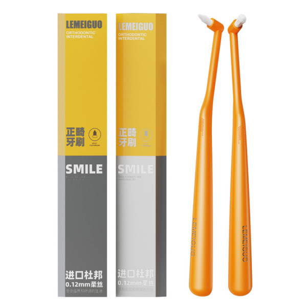 Orthodontic toothbrush soft bristles wholesale pointed head round…