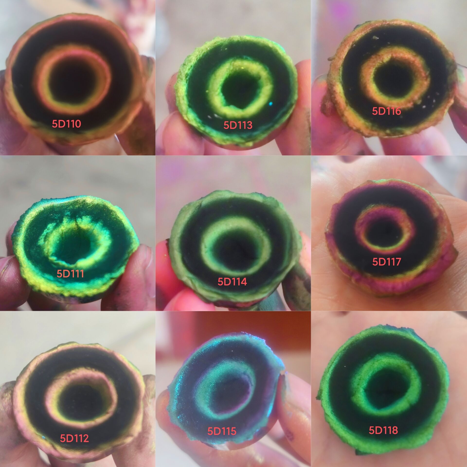 跨境5D光学变色龙磁性油墨粉鱼竿变色龙磁性变色龙颜料