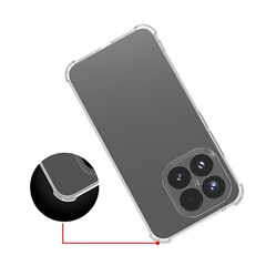适用小米15t pro 5G四角防摔套xiaomi Mi 15透明手机壳TPU保护套