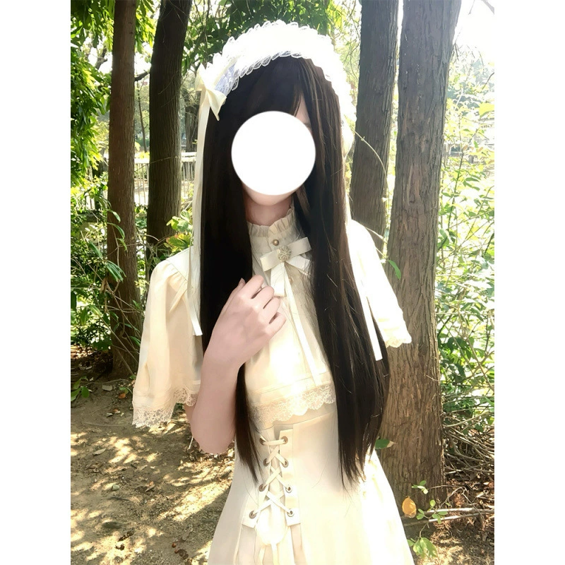 Киото Мисс японское элегантное белое лунное светлое платье Мисс с короткими рукавами для похудения на талии женское летнее платье