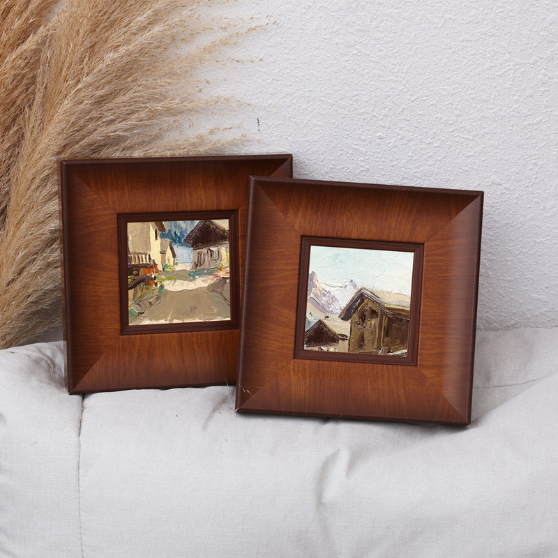French-Style Vintage Decorative Picture Frame with Wide Edges, Mid-Century Style Oil Painting Frame, Wall-Mounted Art Frame, Framing Display Frame, Tabletop Display