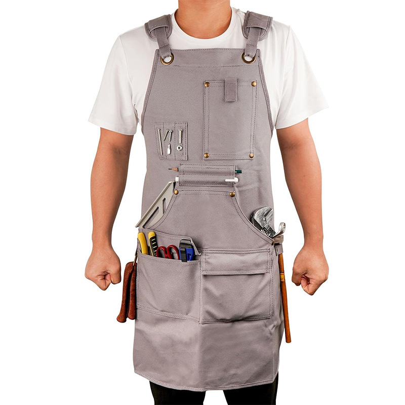 Amazon delantal de lona gruesa entrega envío gratuito industria pesada mecánico electricista carpintería ropa de trabajo delantal fábrica al por mayor