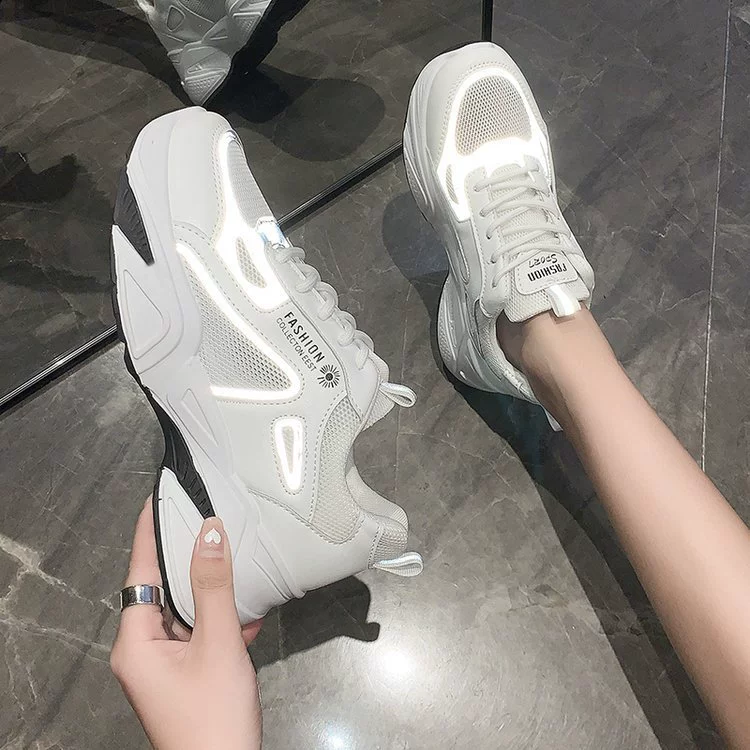 Torre Shoes ins Модная женская обувь 2021, Новая Спортивная повседневная женская обувь для бега на толстой подошве с дышащей сеткой для студентов, весна-лето 2021