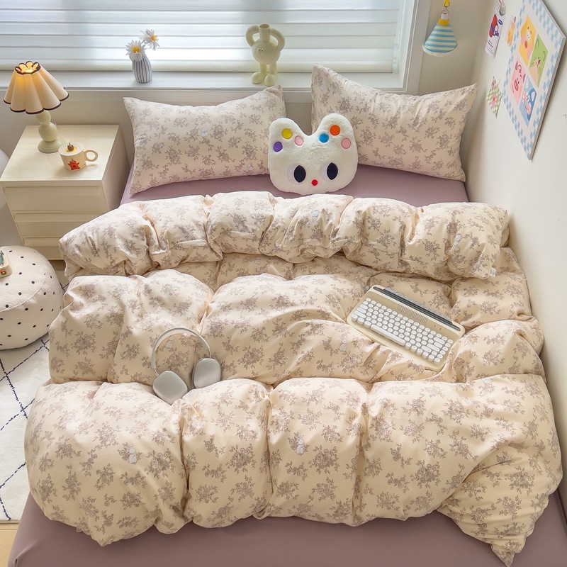 特価A類肌綿4点セット100% 純厚手ツイルシーツ2人セット寮3 4点セット卸売り|undefined