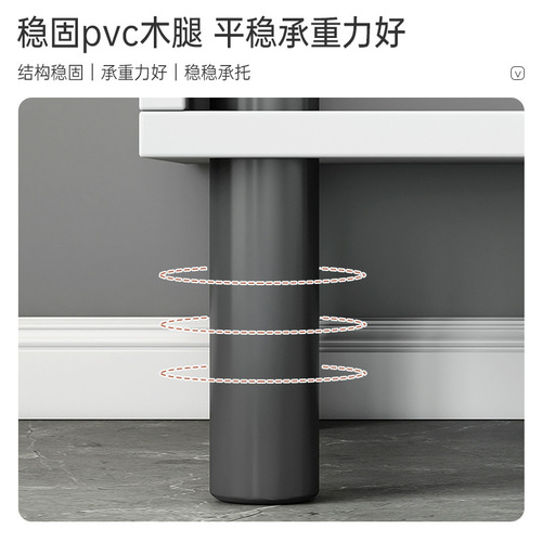 Bookshelf simple floor-standing solid wood legs multi-layer storage rack bedroom storage rack living room display rack household small bookcase