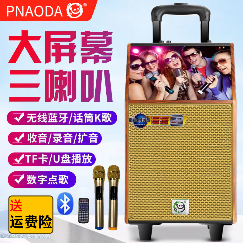 Panda Square Dance Audio Outdoor Bluetooth Speaker Home Karaoke with Display Screen Home Ktv Singing All-In-One Machine