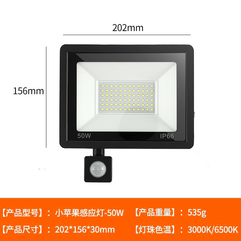 クロスボーダー LED 投光器リトルアップル人体誘導赤外線誘導投光器リモコン光制御超薄型投光器|undefined