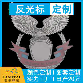深圳工厂服装服饰热转印烫画警示反光标识来图定制闪光烫钻定做