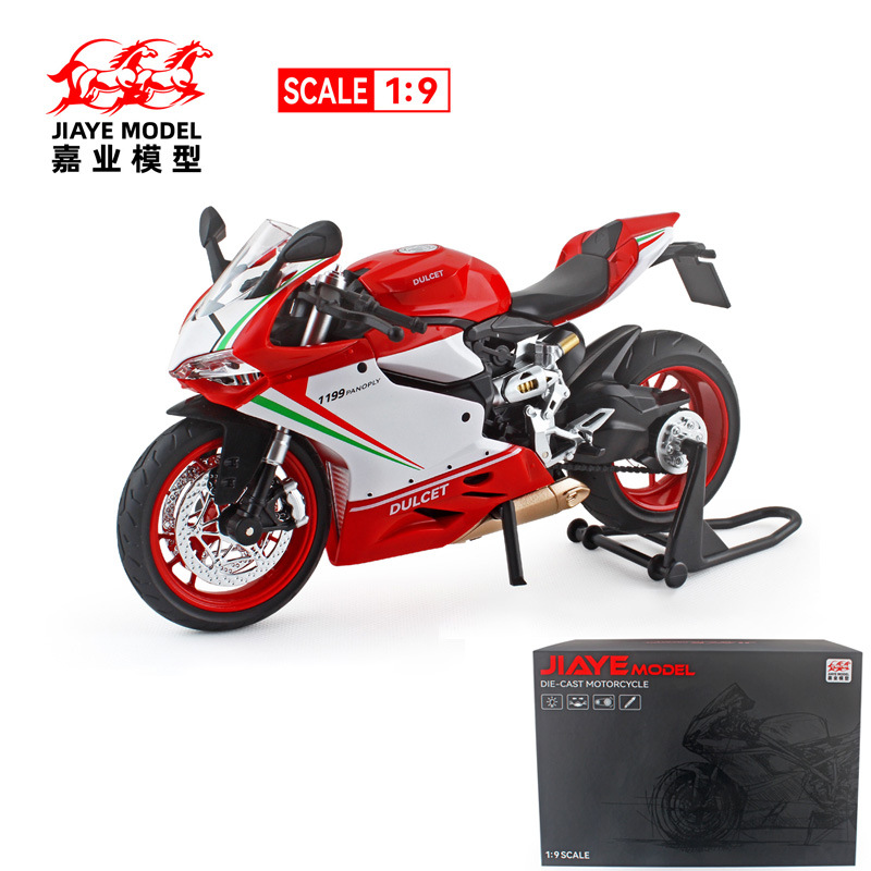 Modelo de motocicleta Chuanqi 1:12, modelo de motocicleta Ducati de aleación, juguete infantil de funcionamiento suave con sonido