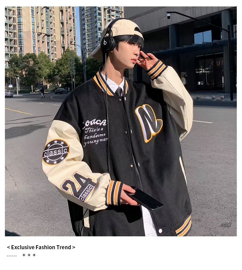 Giacca baseball uomo stile casual per primavera e autunno_voghion.com