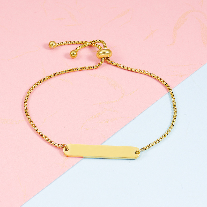 Plating Design Vintage Style Solid Color 304 Stainless Steel Chain-free Bracelets In Bulk