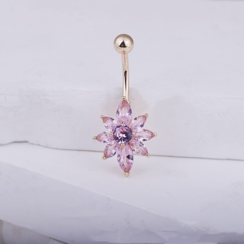 Elegant Zircon Flower Ring For Women In Titanium Steel Fashion_voghion.com