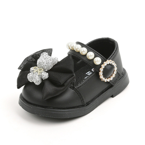 One piece drop shipping spring and autumn baby toddler shoes square mouth small leather shoes princess shoes breathable children's shoes baby shoes girls' shoes